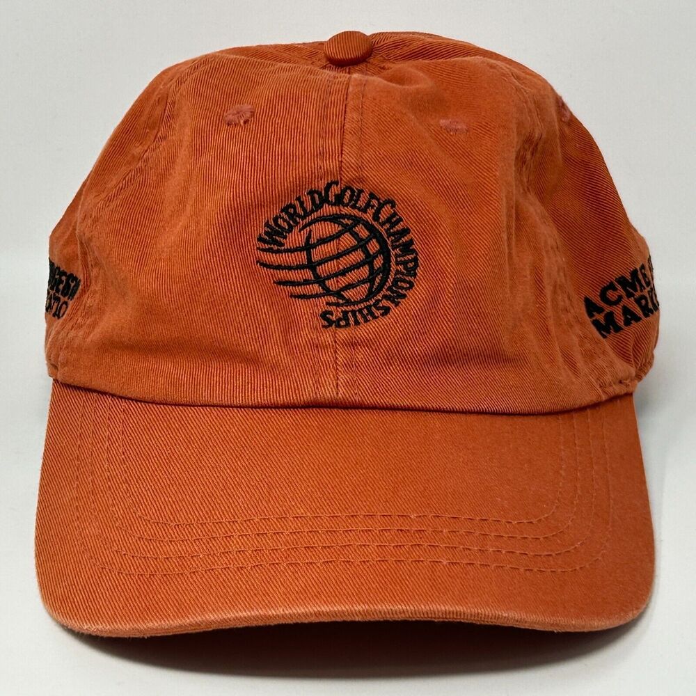 World Golf Championships Dad Hat Baseball Cap Bridgestone Strapback Orange